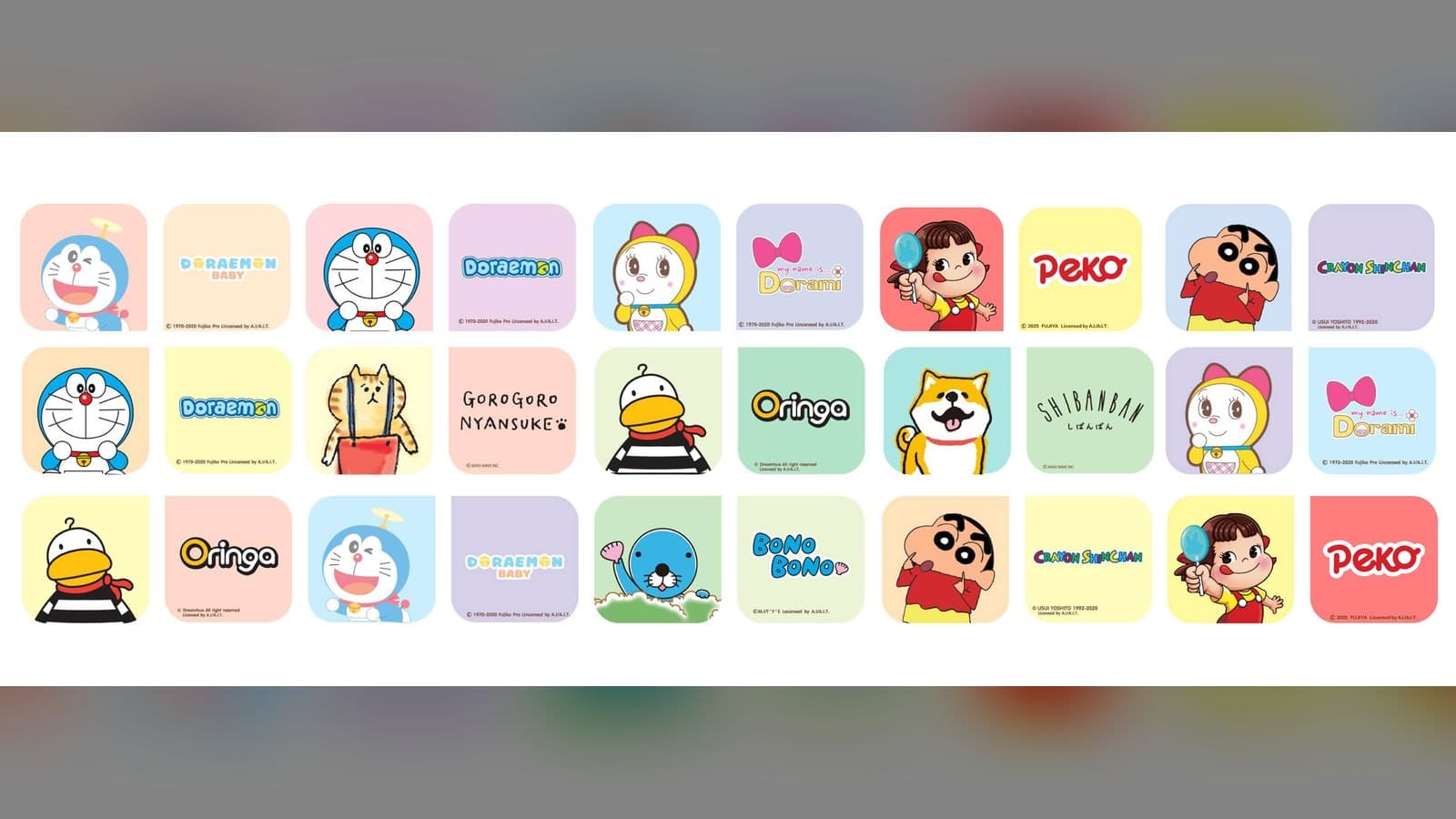 ชินจัง โดราเอมอน และคาแรกเตอร์อื่นๆ ลิขสิทธิ์แท้! เหมาะกับผู้ประกอบการที่ต้องการเพิ่มความปังให้กับสินค้าแบรนด์
